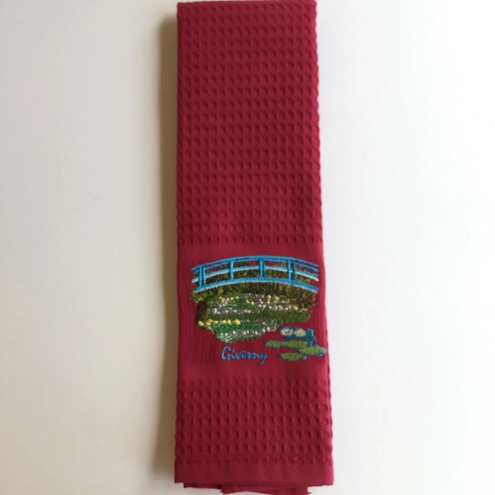 Monet Giverny Waffle Weave Hand Towel